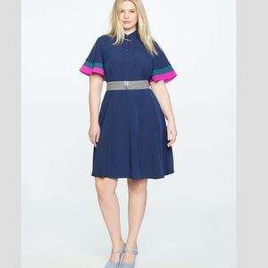 Eloquii Tiered Sleeve Fit and Flare Dress